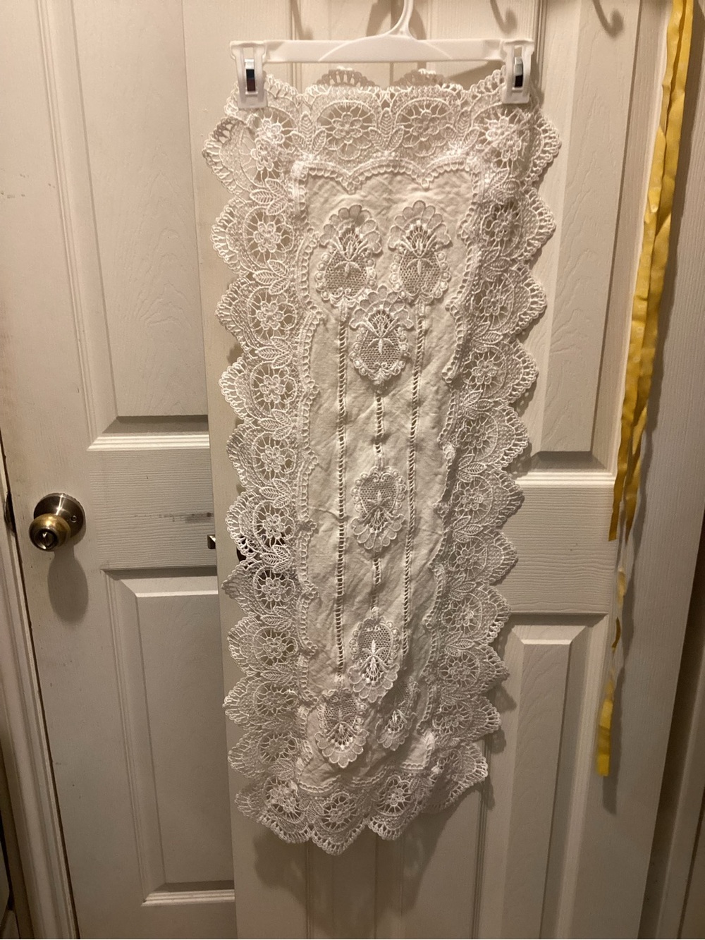 White Lace Crochet Runner